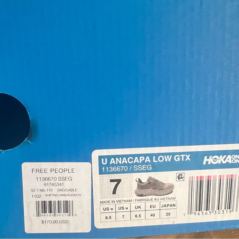 Hoka U Anacapa Low GTX in Sand/EggNog - Picture 5 of 6